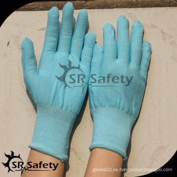 SRSAFETY Revestimiento de guantes de nylon azul de calibre 13